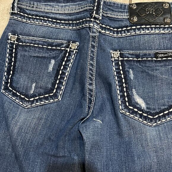 Miss Me Capri Womens Jeans Boyfriend Rise Blue Denim Size 25 (28 Measured) - Picture 7 of 7